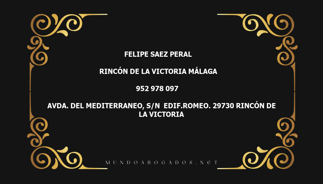 abogado Felipe Saez Peral en la localidad de Rincón de la Victoria