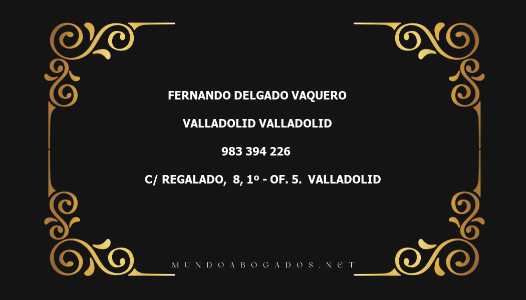 abogado Fernando Delgado Vaquero en la localidad de Valladolid