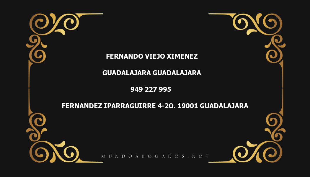 abogado Fernando Viejo Ximenez en la localidad de Guadalajara