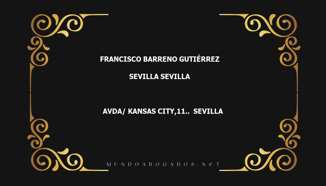 abogado Francisco Barreno Gutiérrez en la localidad de Sevilla