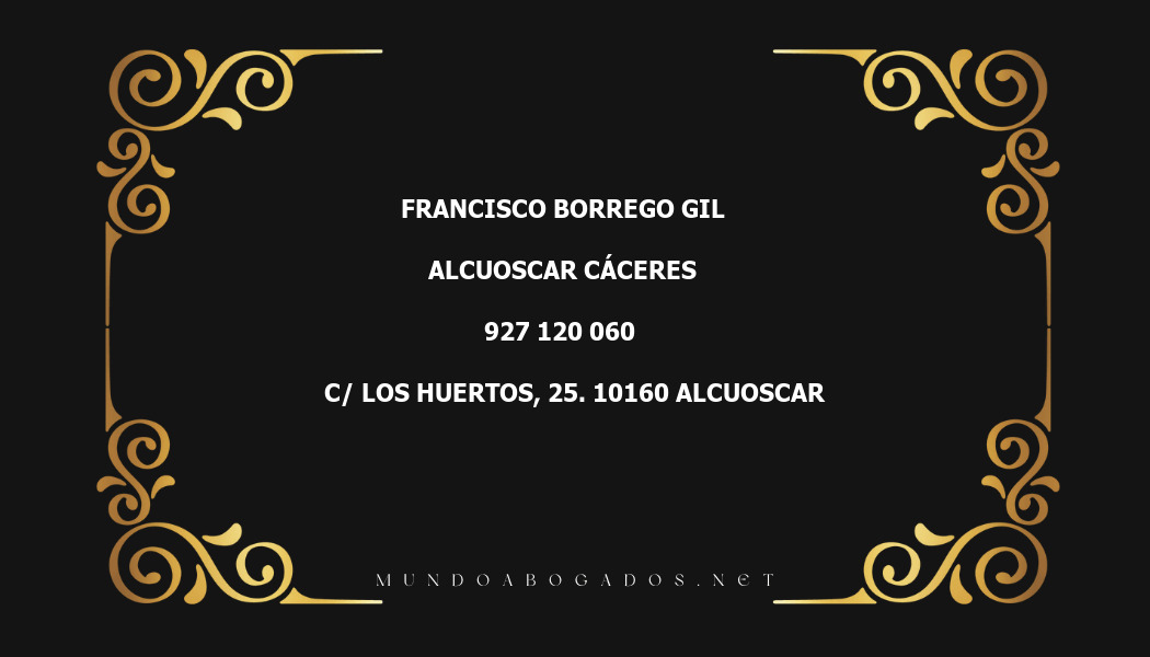 abogado Francisco Borrego Gil en la localidad de Alcuoscar