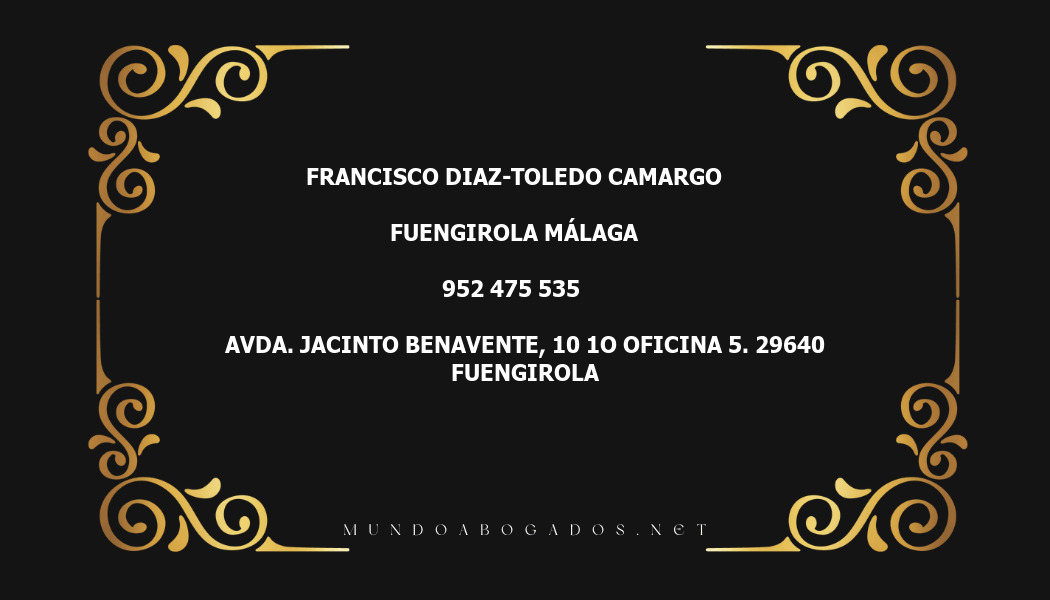 abogado Francisco Diaz-Toledo Camargo en la localidad de Fuengirola