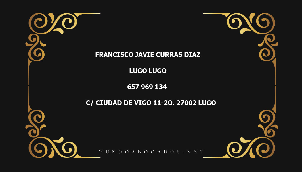 abogado Francisco Javie Curras Diaz en la localidad de Lugo