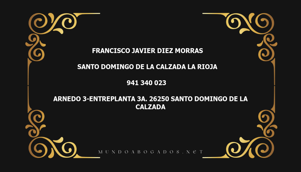 abogado Francisco Javier Diez Morras en la localidad de Santo Domingo de la Calzada