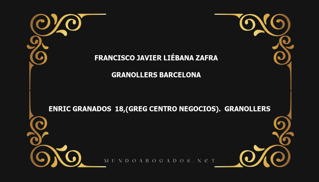 abogado Francisco Javier Liébana Zafra en la localidad de Granollers