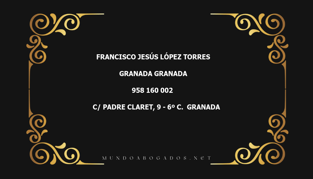 abogado Francisco Jesús López Torres en la localidad de Granada