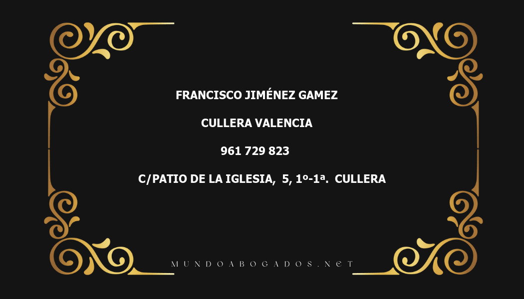 abogado Francisco Jiménez Gamez en la localidad de Cullera