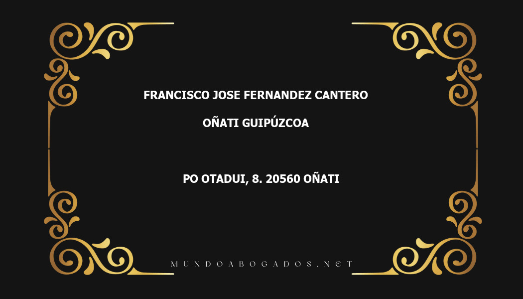 abogado Francisco Jose Fernandez Cantero en la localidad de Oñati