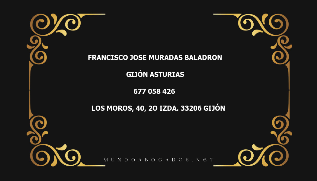 abogado Francisco Jose Muradas Baladron en la localidad de Gijón