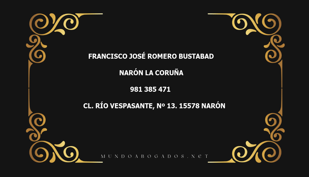 abogado Francisco José Romero Bustabad en la localidad de Narón