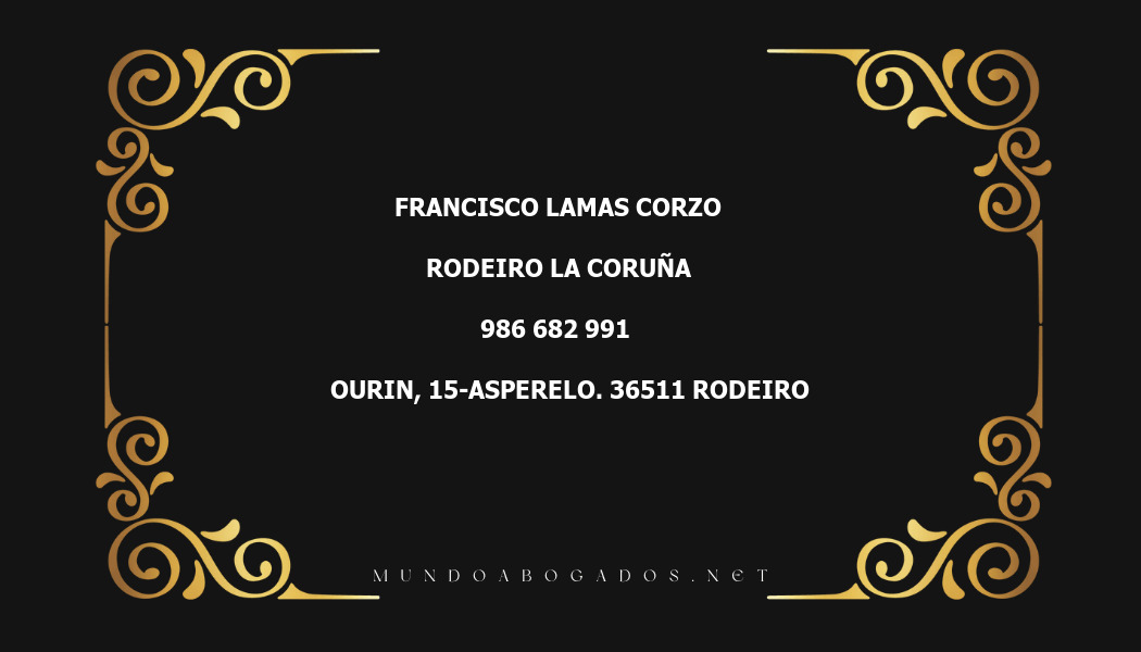 abogado Francisco Lamas Corzo en la localidad de Rodeiro