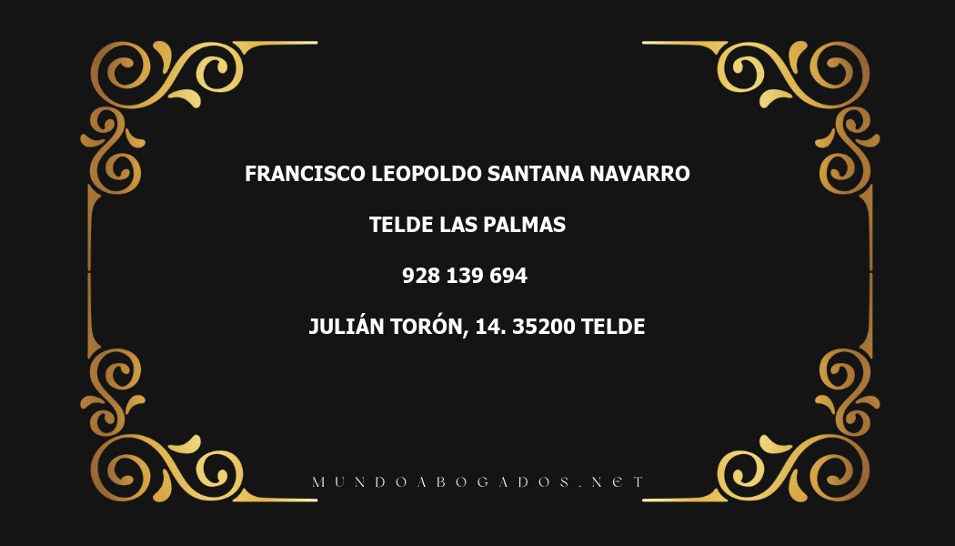 abogado Francisco Leopoldo Santana Navarro en la localidad de Telde