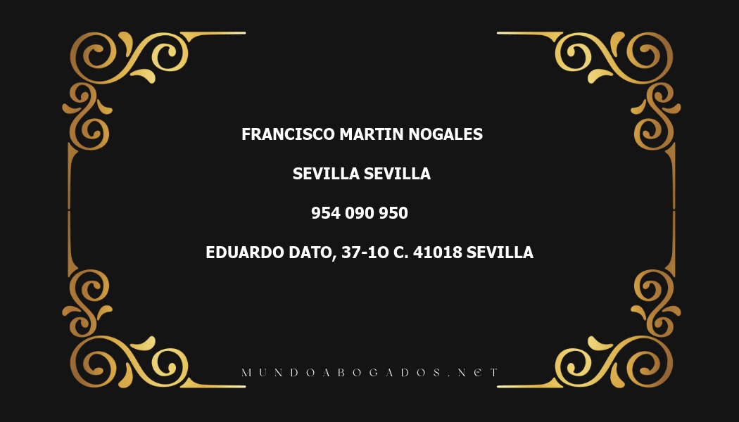 abogado Francisco Martin Nogales en la localidad de Sevilla