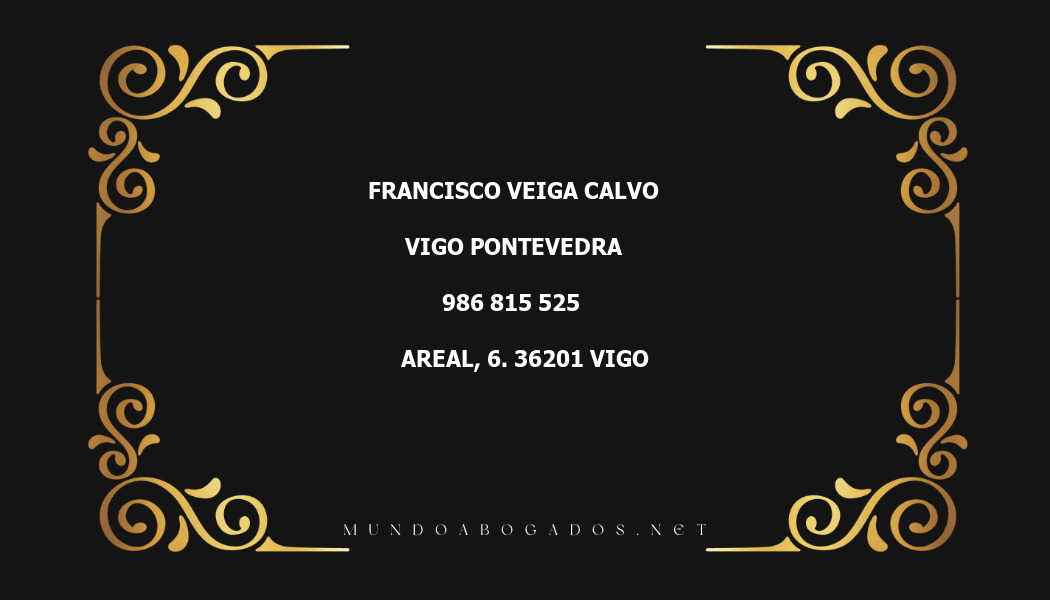 abogado Francisco Veiga Calvo en la localidad de Vigo