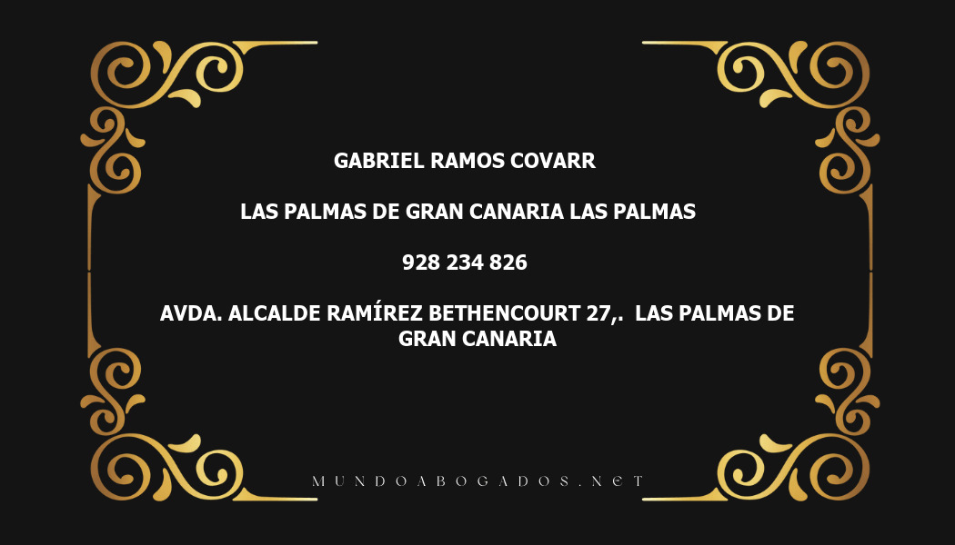 abogado Gabriel Ramos Covarr en la localidad de Las Palmas de Gran Canaria