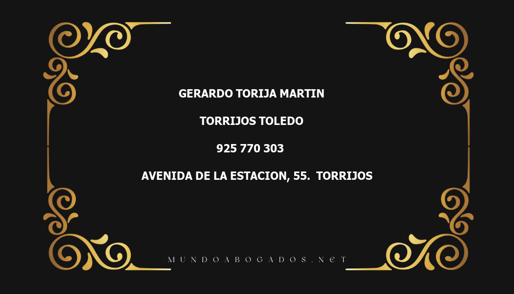 abogado Gerardo Torija Martin en la localidad de Torrijos