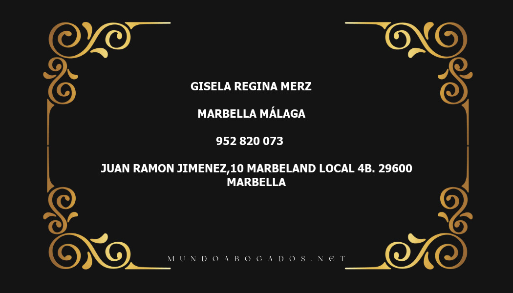 abogado Gisela Regina Merz en la localidad de Marbella