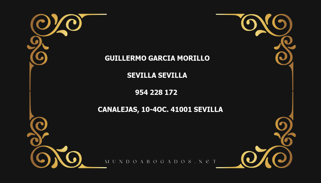 abogado Guillermo Garcia Morillo en la localidad de Sevilla