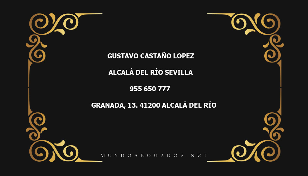 abogado Gustavo Castaño Lopez en la localidad de Alcalá del Río