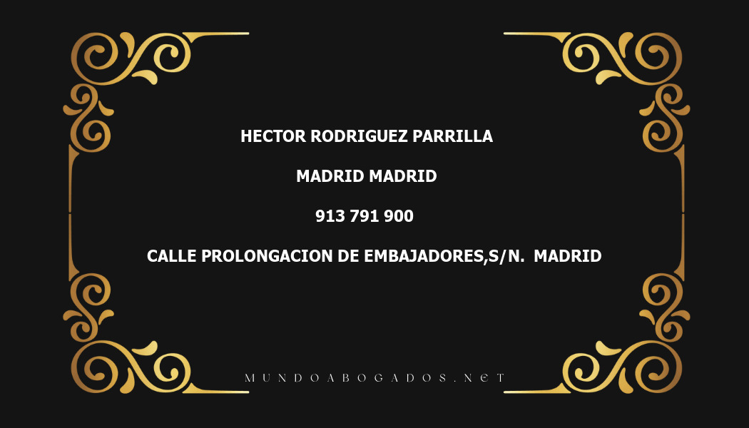 abogado Hector Rodriguez Parrilla en la localidad de Madrid