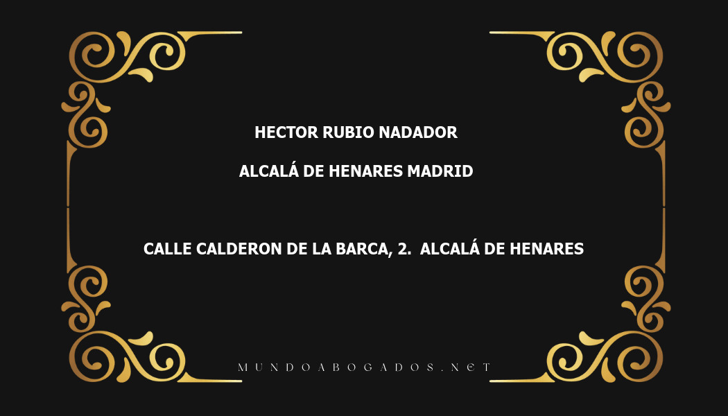 abogado Hector Rubio Nadador en la localidad de Alcalá de Henares