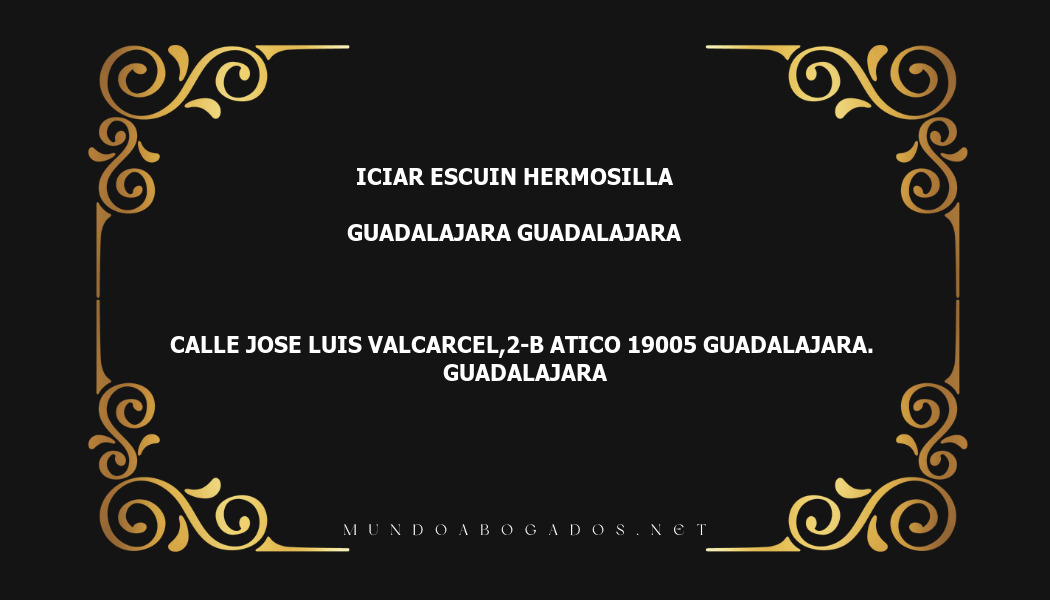 abogado Iciar Escuin Hermosilla en la localidad de Guadalajara