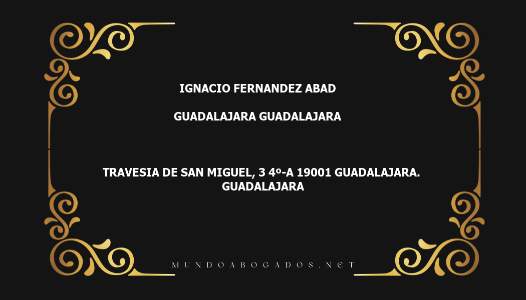 abogado Ignacio Fernandez Abad en la localidad de Guadalajara