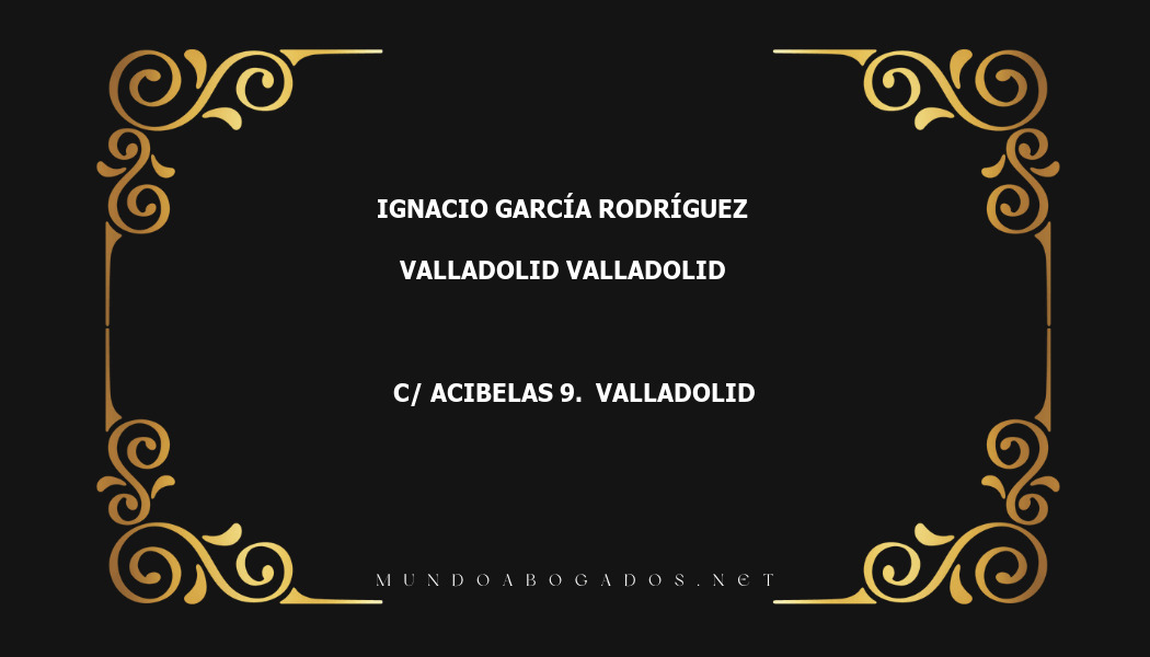 abogado Ignacio García Rodríguez en la localidad de Valladolid