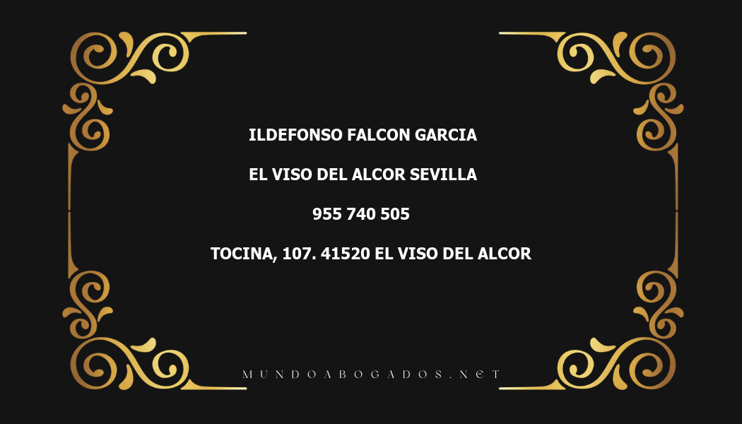 abogado Ildefonso Falcon Garcia en la localidad de El Viso del Alcor