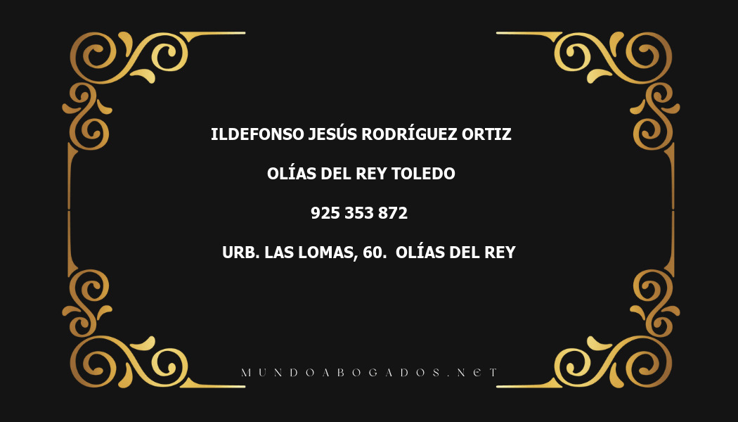 abogado Ildefonso Jesús Rodríguez Ortiz en la localidad de Olías del Rey