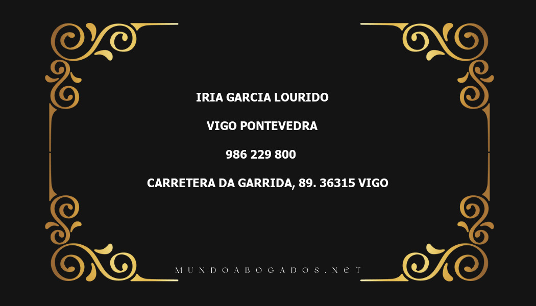 abogado Iria Garcia Lourido en la localidad de Vigo