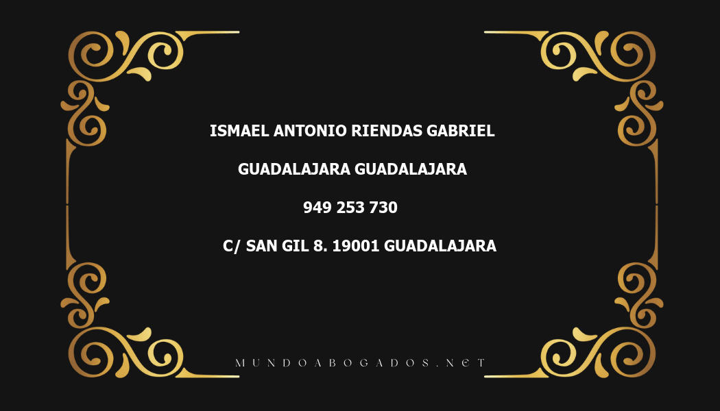 abogado Ismael Antonio Riendas Gabriel en la localidad de Guadalajara