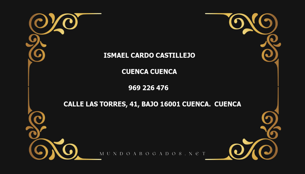 abogado Ismael Cardo Castillejo en la localidad de Cuenca