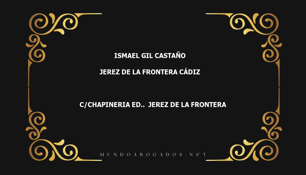 abogado Ismael Gil Castaño en la localidad de Jerez de la Frontera