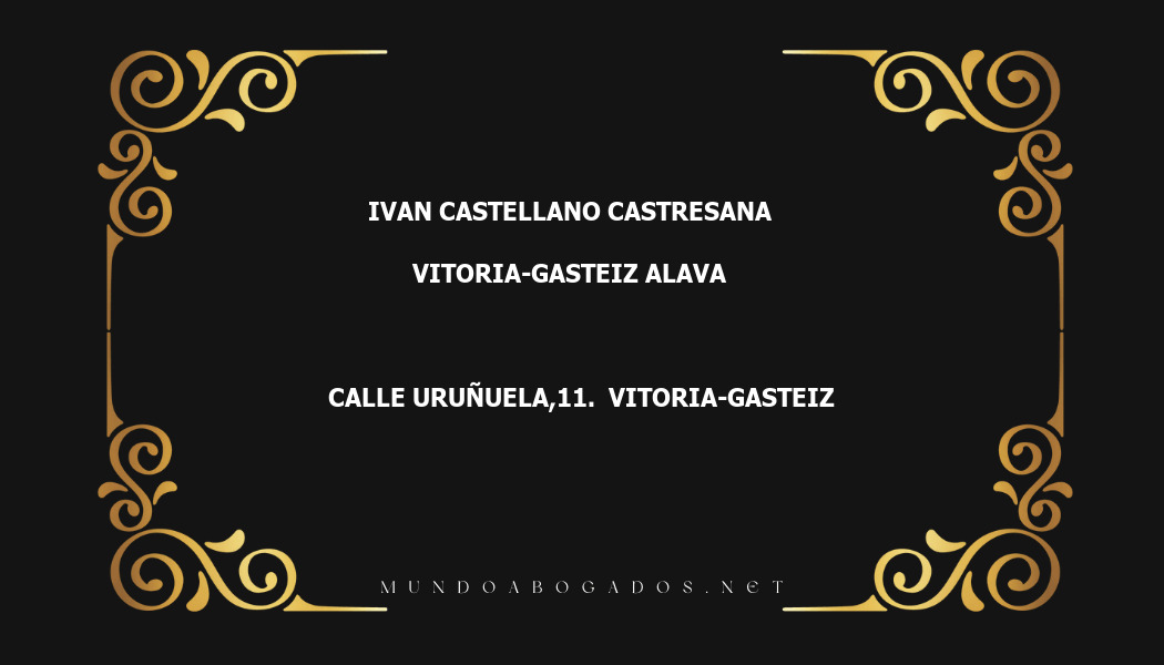 abogado Ivan Castellano Castresana en la localidad de Vitoria-Gasteiz