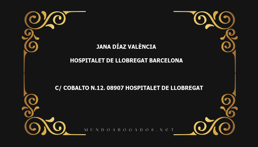 abogado Jana Díaz València en la localidad de Hospitalet de Llobregat