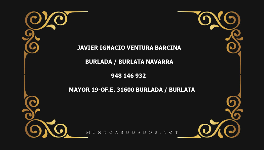 abogado Javier Ignacio Ventura Barcina en la localidad de Burlada / Burlata