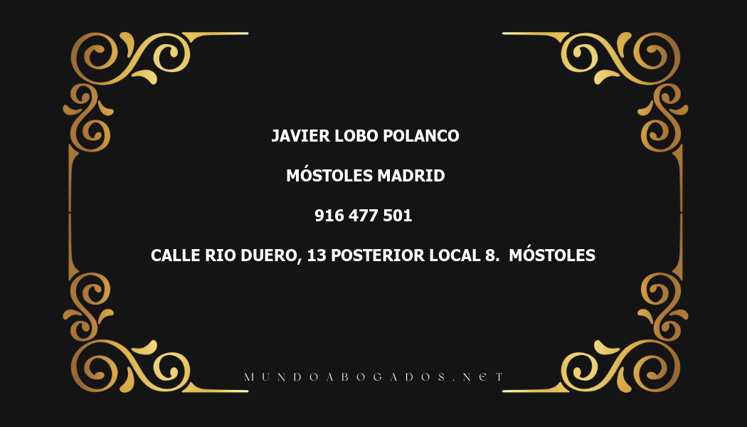 abogado Javier Lobo Polanco en la localidad de Móstoles