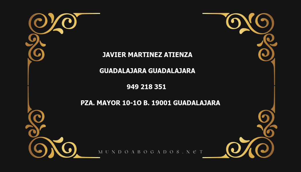 abogado Javier Martinez Atienza en la localidad de Guadalajara