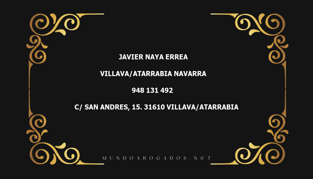 abogado Javier Naya Errea en la localidad de Villava/Atarrabia