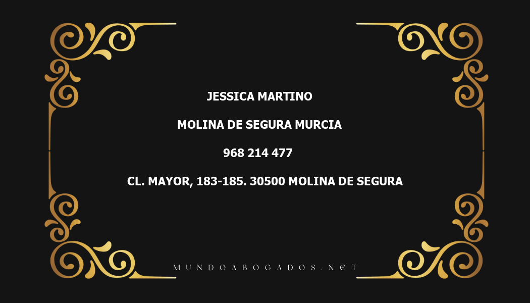 abogado Jessica Martino en la localidad de Molina de Segura