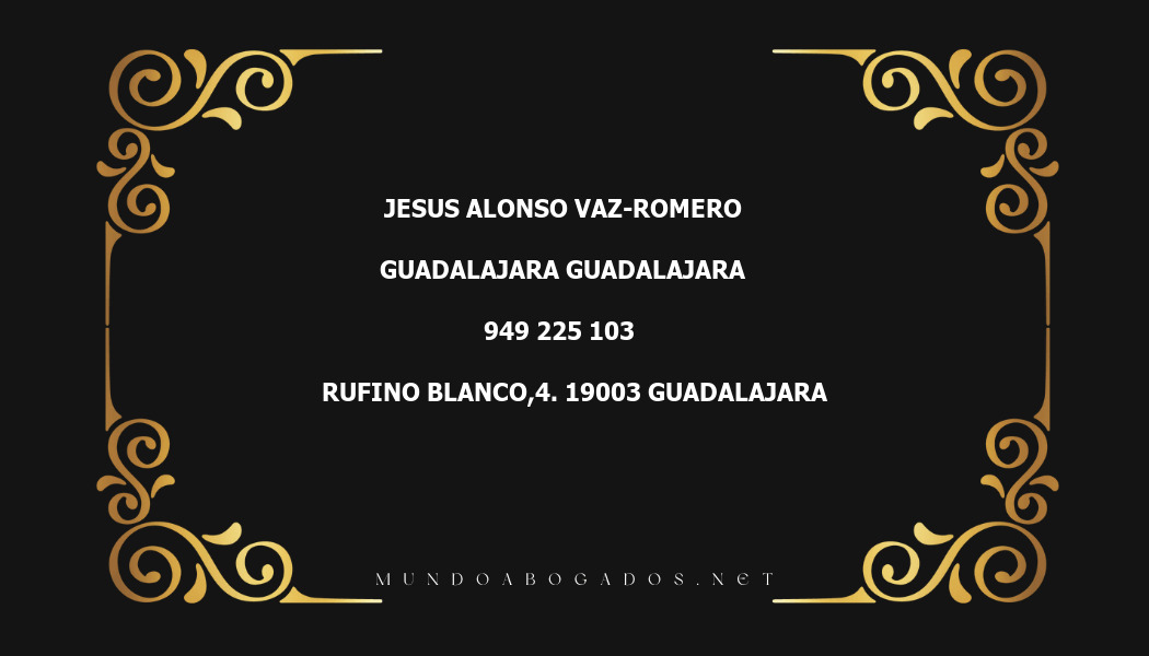 abogado Jesus Alonso Vaz-Romero en la localidad de Guadalajara