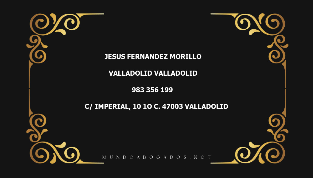 abogado Jesus Fernandez Morillo en la localidad de Valladolid