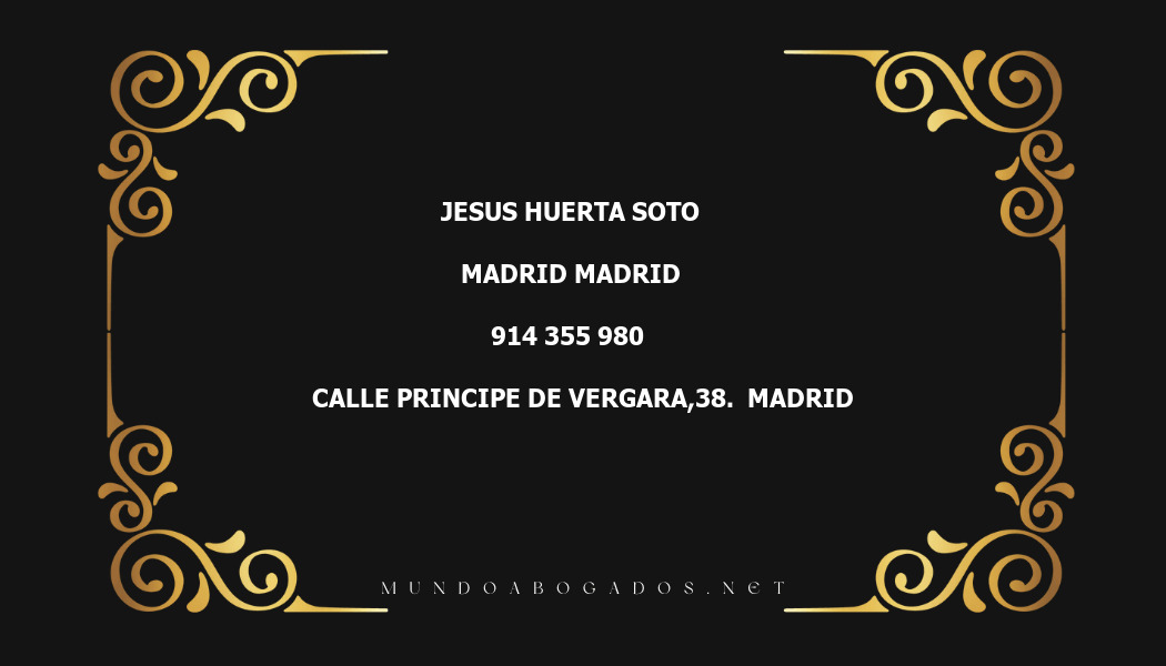 abogado Jesus Huerta Soto en la localidad de Madrid