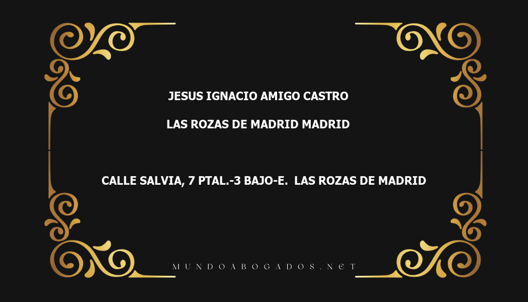 abogado Jesus Ignacio Amigo Castro en la localidad de Las Rozas de Madrid