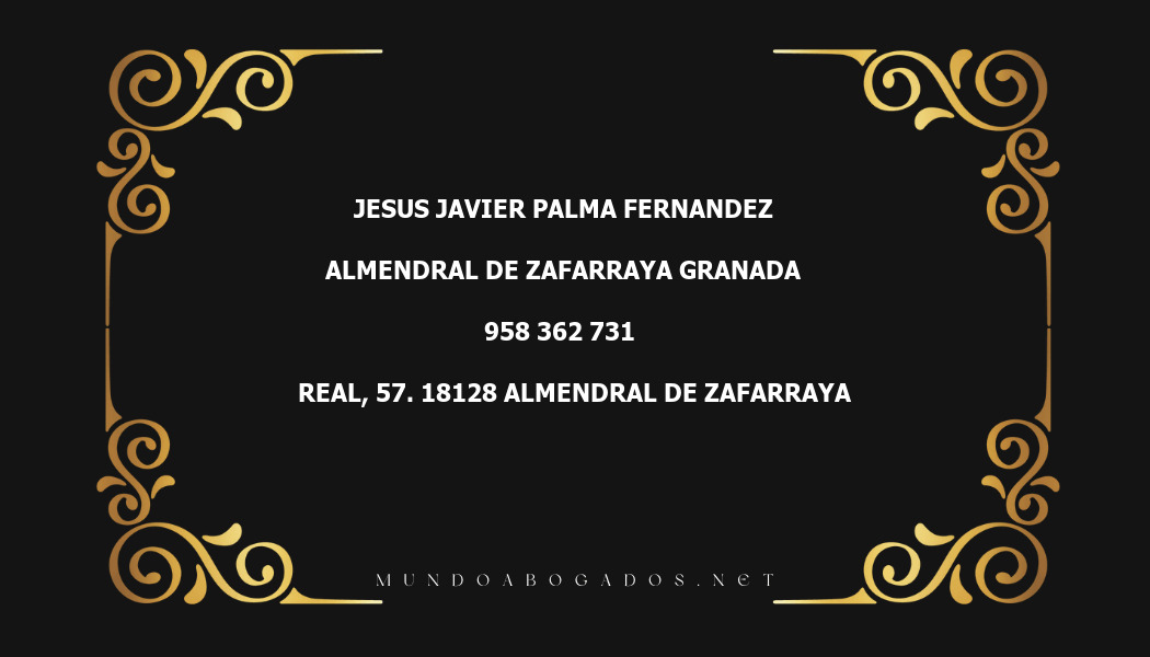 abogado Jesus Javier Palma Fernandez en la localidad de Almendral de Zafarraya