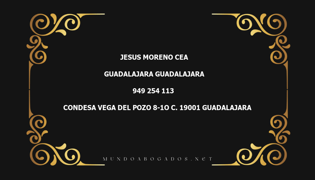 abogado Jesus Moreno Cea en la localidad de Guadalajara