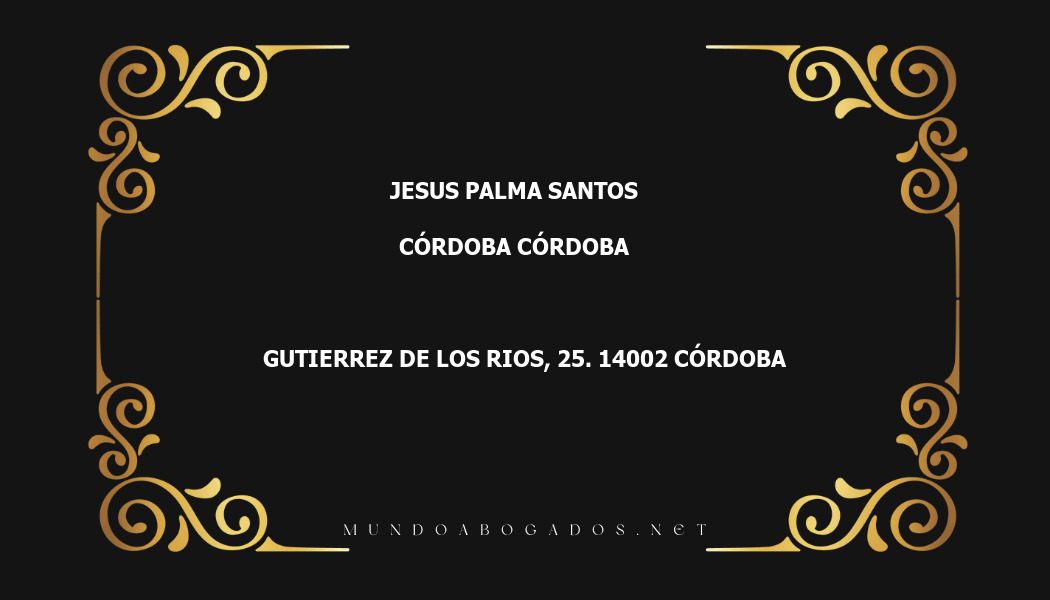 abogado Jesus Palma Santos en la localidad de Córdoba