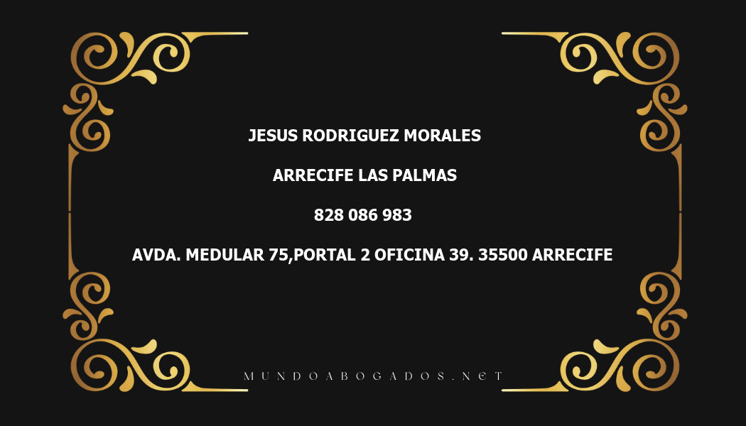 abogado Jesus Rodriguez Morales en la localidad de Arrecife