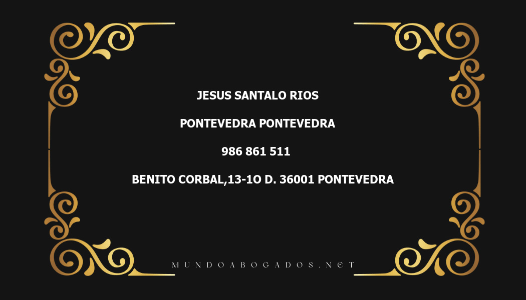 abogado Jesus Santalo Rios en la localidad de Pontevedra